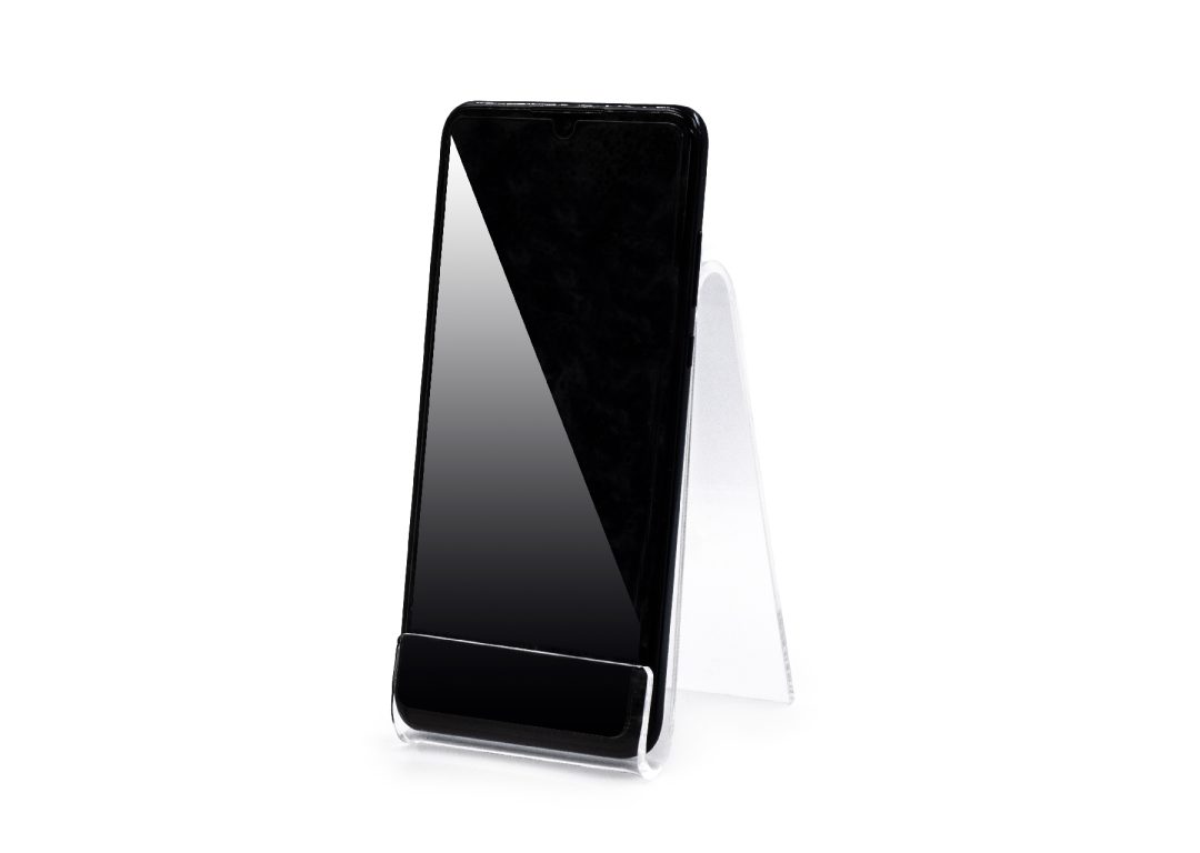 Supporto smartphone in Plexiglas® trasparente